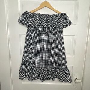 J. Crew Factory Gingham Ruffle Dress